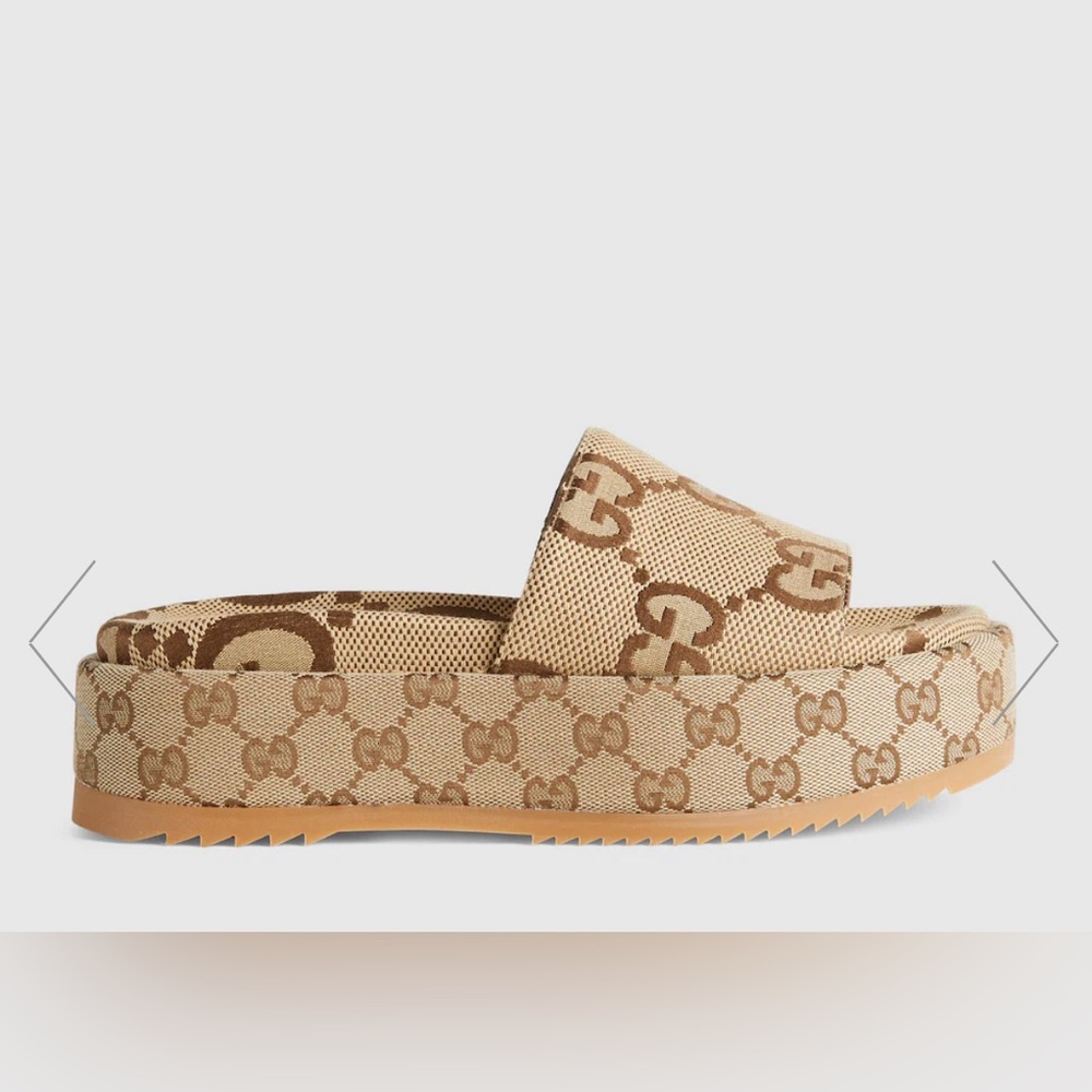 Gucci logo platform slide